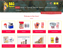 Tablet Screenshot of bgpopcorn.com